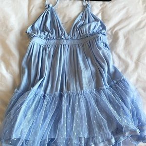 Shein Halter Ruffle Babydoll Mini Dress